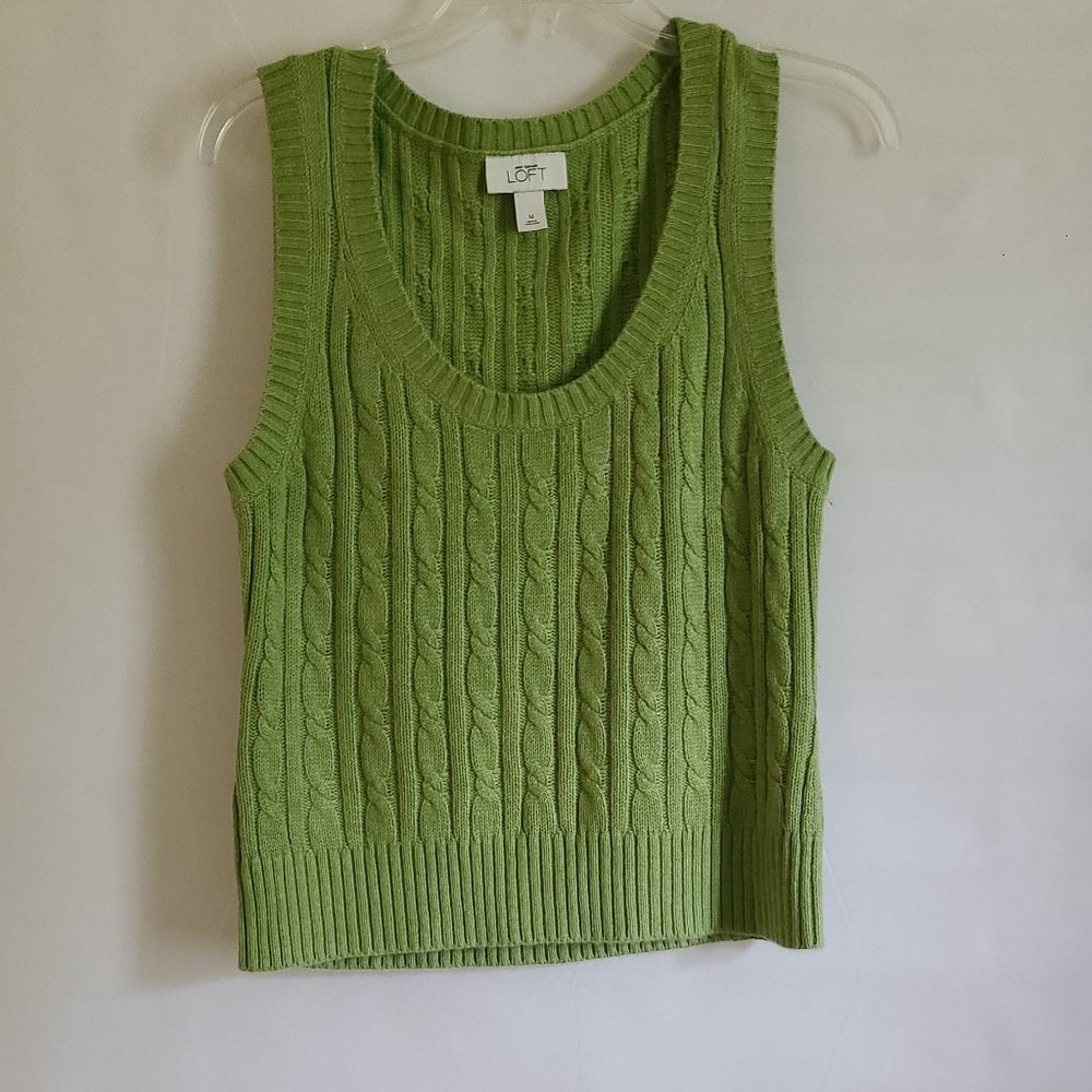 Ann Taylor Top Women blouse size 10 and Loft vest size M - Picture 7 of 9